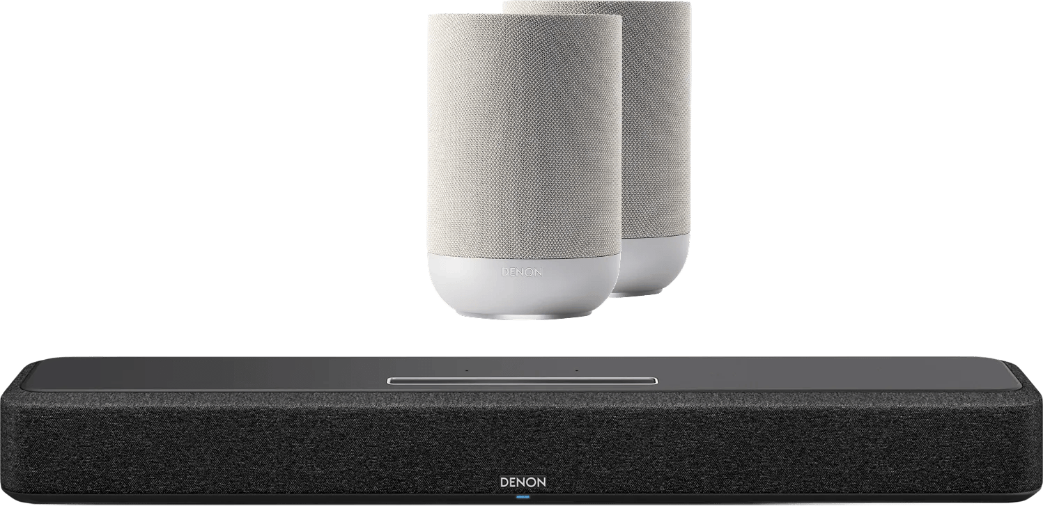 Denon Home Soundbar 550 + Denon Home 200 Zilver (2x)