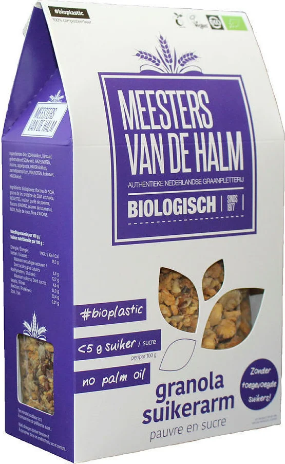 De Halm Granola Suikerarm Biologisch 350GR