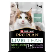 Pro Plan Kattenvoer Droog LiveClear Sterilised Adult 1+ Kalkoen 7 kg