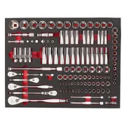 Milwaukee TOOLGUARD™ Foam inlay ratel en dopsleutelset 1/4", 3/8" & 1/2" 119-delig - 4932498518