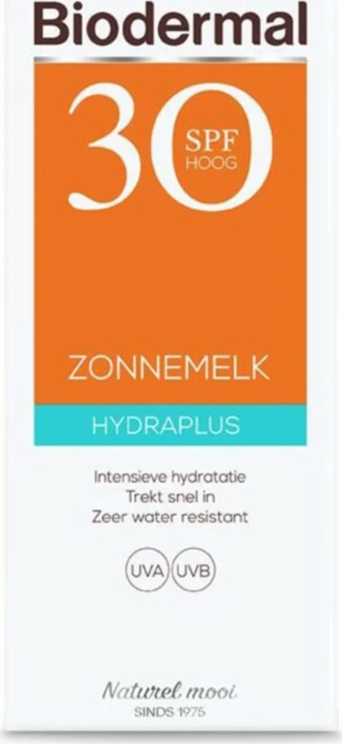 2x Biodermal Hydraplus Zonnemelk SPF 30 200 ml