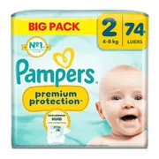 2x Pampers Premium Protection Luiers Maat 2 (4-8 kg) 74 stuks