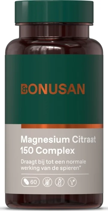 Bonusan Magnesium Citraat 150 Complex Tabletten 60TB
