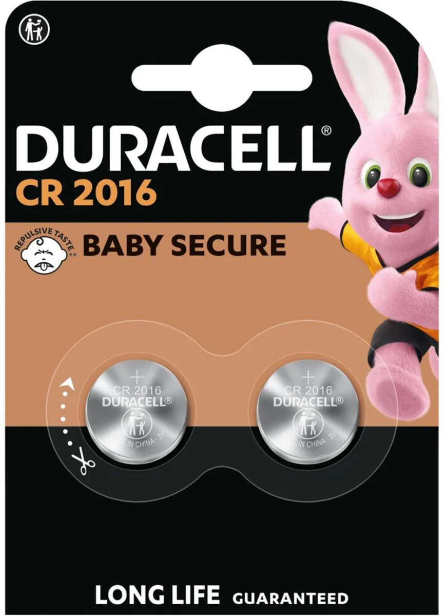 4x Duracell Knoopcelbatterijen 2016 2 stuks