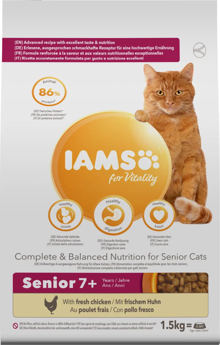 IAMS Kat Senior Kip 1,5 kg