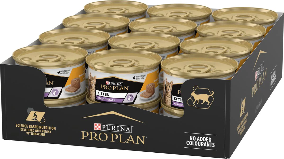 24x Pro Plan Kattenvoer Nat Mousse Kitten Kip 85 gr