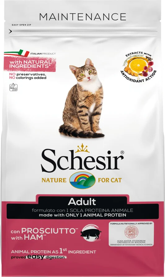6x Schesir Kat Dry Maintenance Ham 1,5 kg