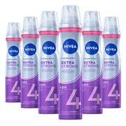 6x NIVEA Styling Spray Hold 4 Extra Strong 250 ml