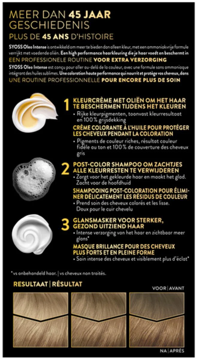 3x Syoss Color Oleo Intense 8-05 Beige Blond