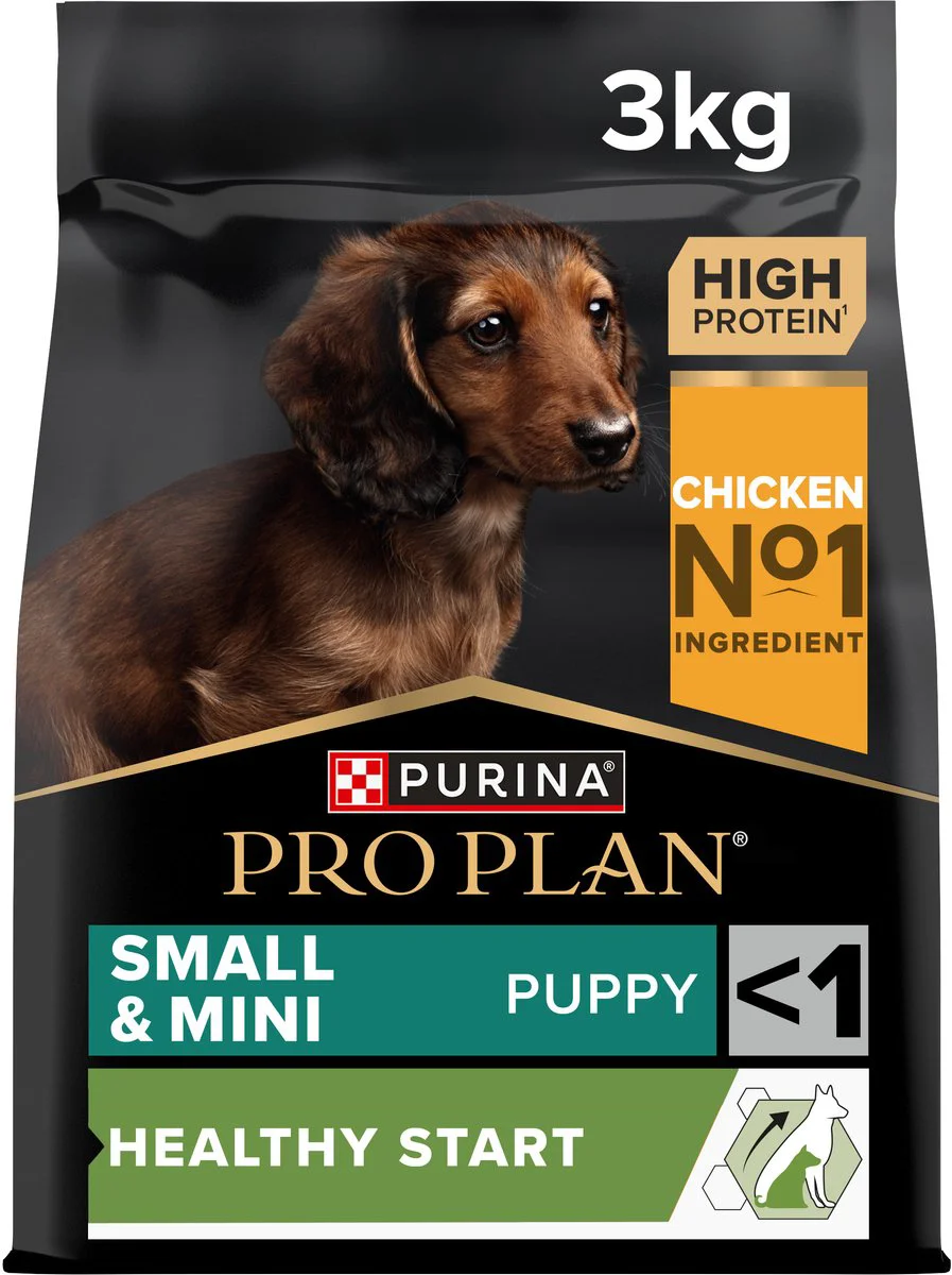 4x Pro Plan Hondenvoer Droog Healthy Start Puppy Small - Mini 3 kg