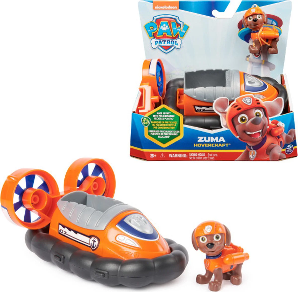 PAW Patrol - Zuma's Hovercraft Voertuig - speelgoedauto met speelfiguur