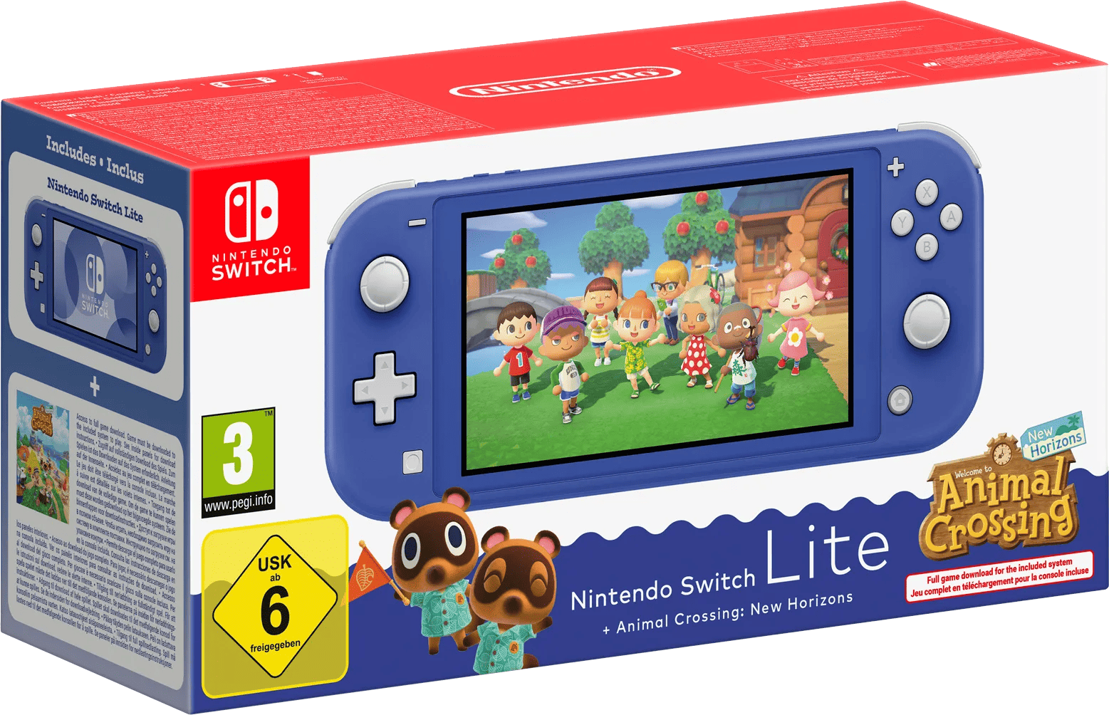 Nintendo Switch Lite Animal Crossing New Horizons Editie Blauw