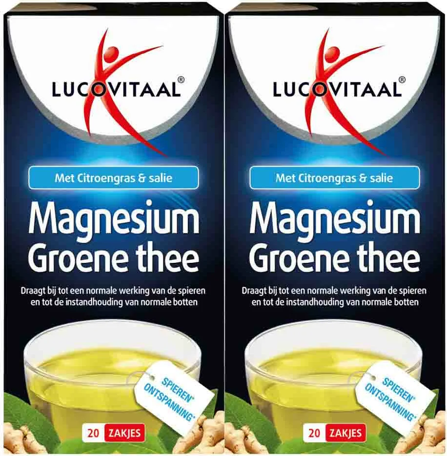 2x Lucovitaal Thee Magnesium 20 stuks
