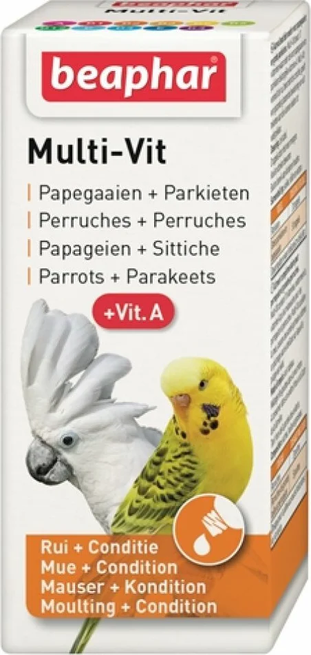 6x Beaphar Multi-Vit Papegaai 20 ml