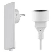 Plug (platte stroomstekker) met kabel & Plug Wit -