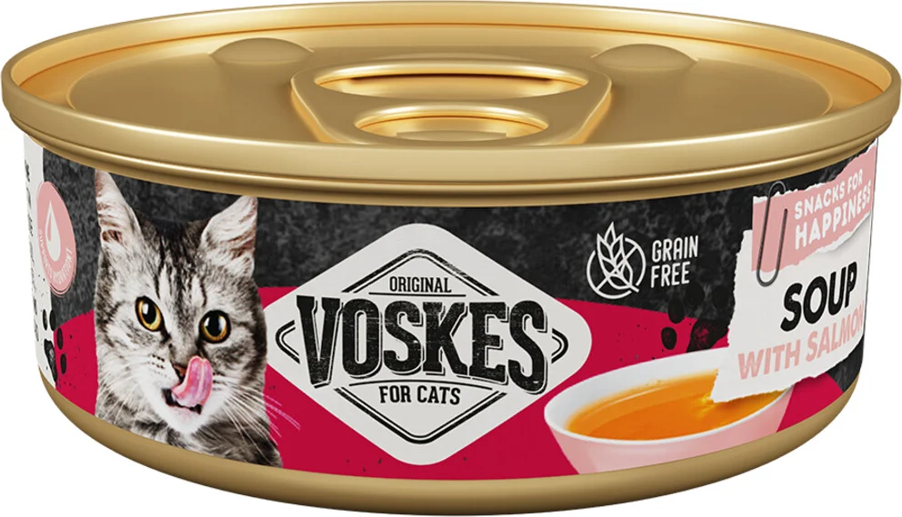 36x Voskes Original Soep Kattensnack Zalm 50 gr