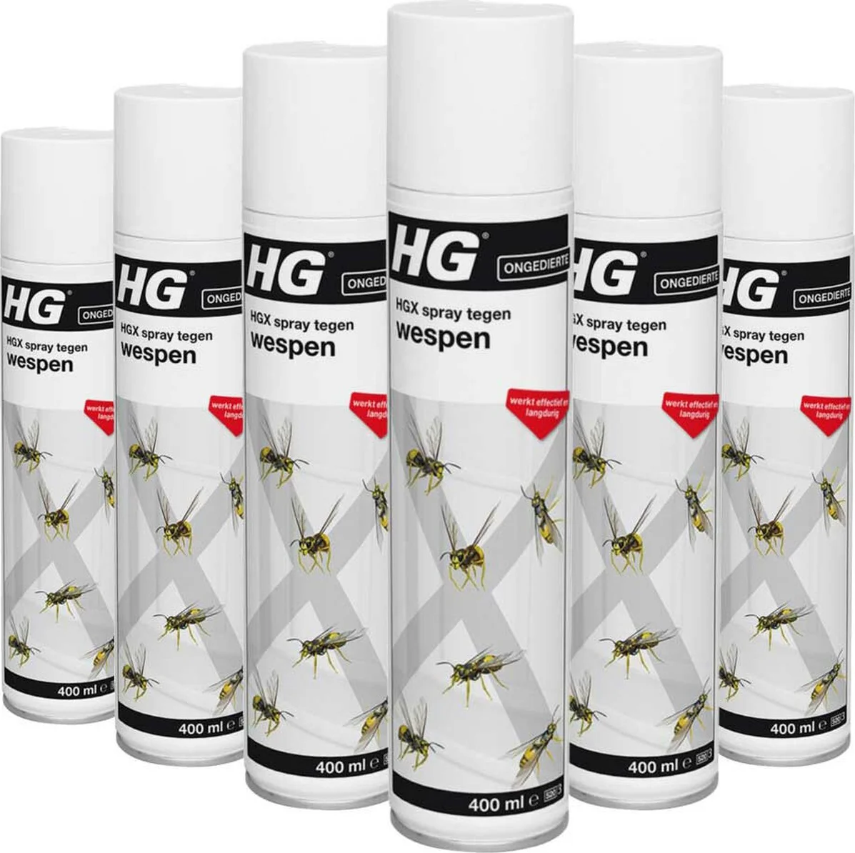 6x HG X Spray Tegen Wespen 400 ml