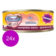 24x Renske Mousse Kattenvoer Nat Kip 70 gr
