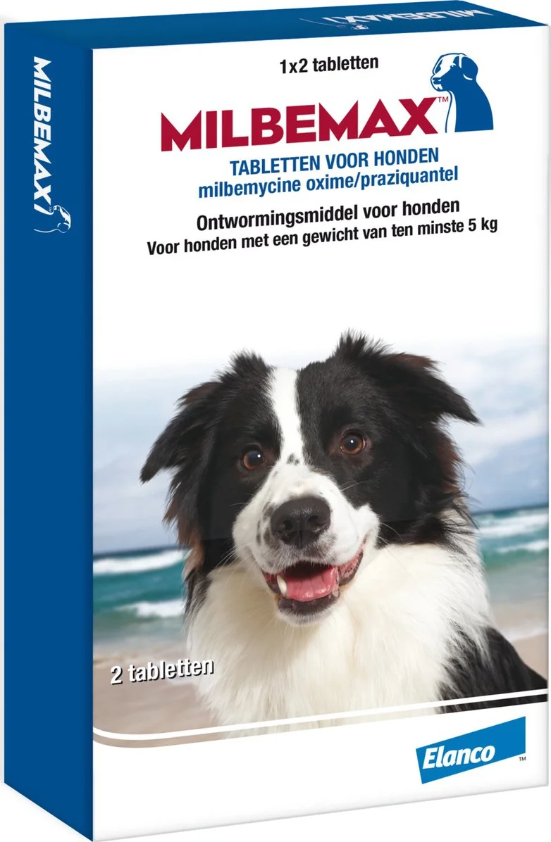 Milbemax Ontworming Tabletten Hond 5 - 75 kg 2 tabletten