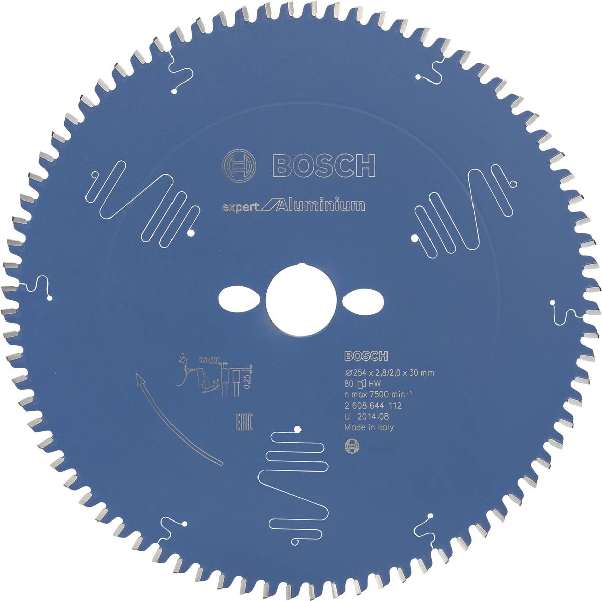 Bosch Professional Cirkelzaagblad EXPERT Aluminium | Ø 254 x 2,8 x 30mm 80T - 2608644112