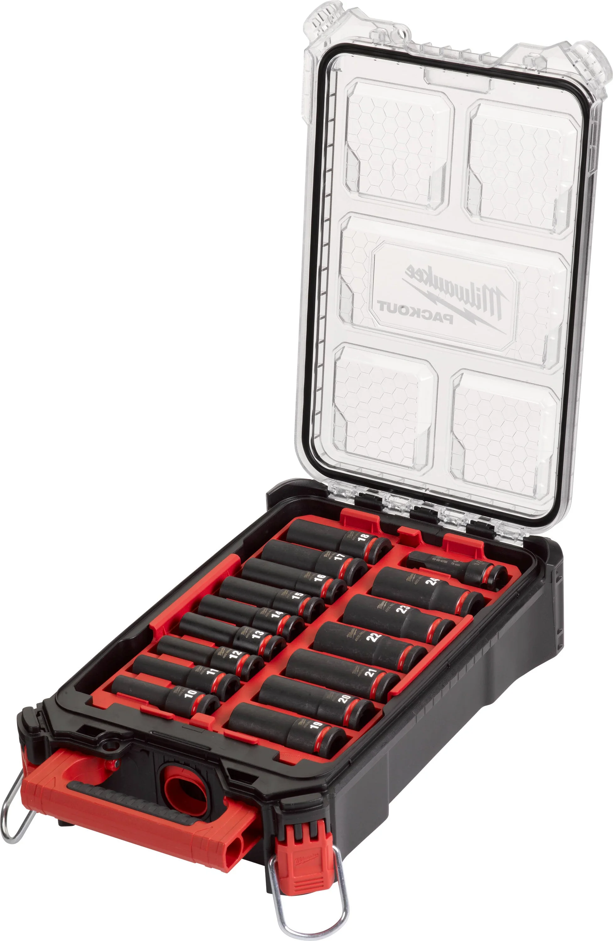 Milwaukee ShockWave™ Krachtdoppenset 1/2" Vierkant | Lang | in PACKOUT™ | 16-delig - 4932480943