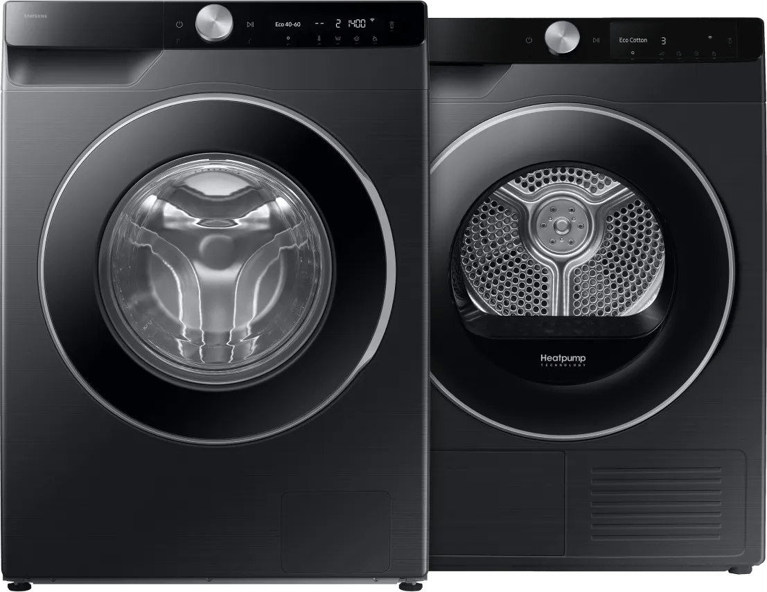 Samsung WW11DG6B85LB AI Wash + Samsung DV90DG6845LBU3 AI Dry+