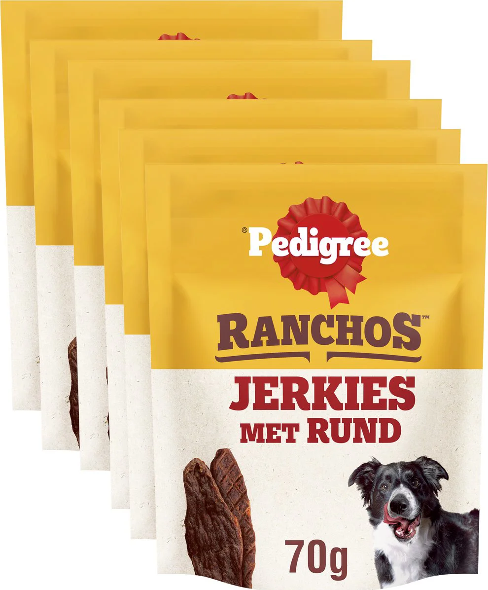 7x Pedigree Ranchos Original Hondensnacks Rund 70 gr