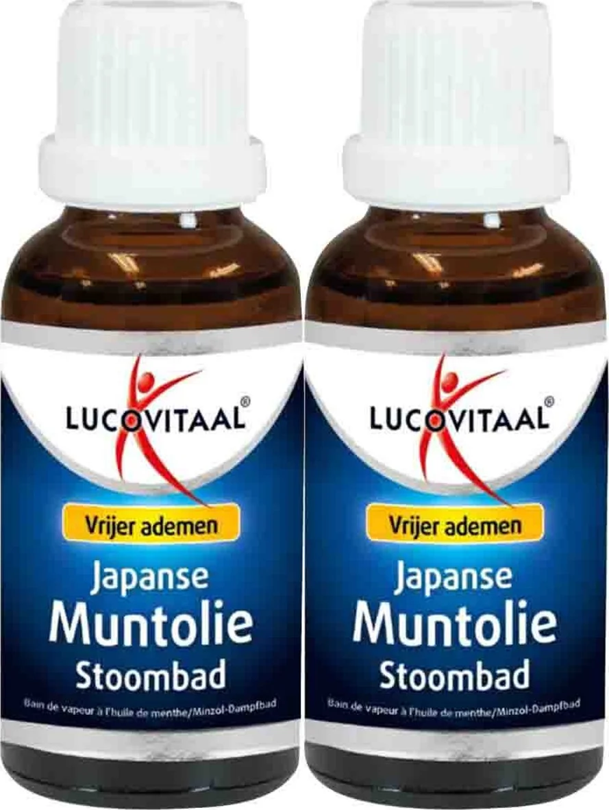 2x Lucovitaal Japanse Muntolie Stoombad 30 ml