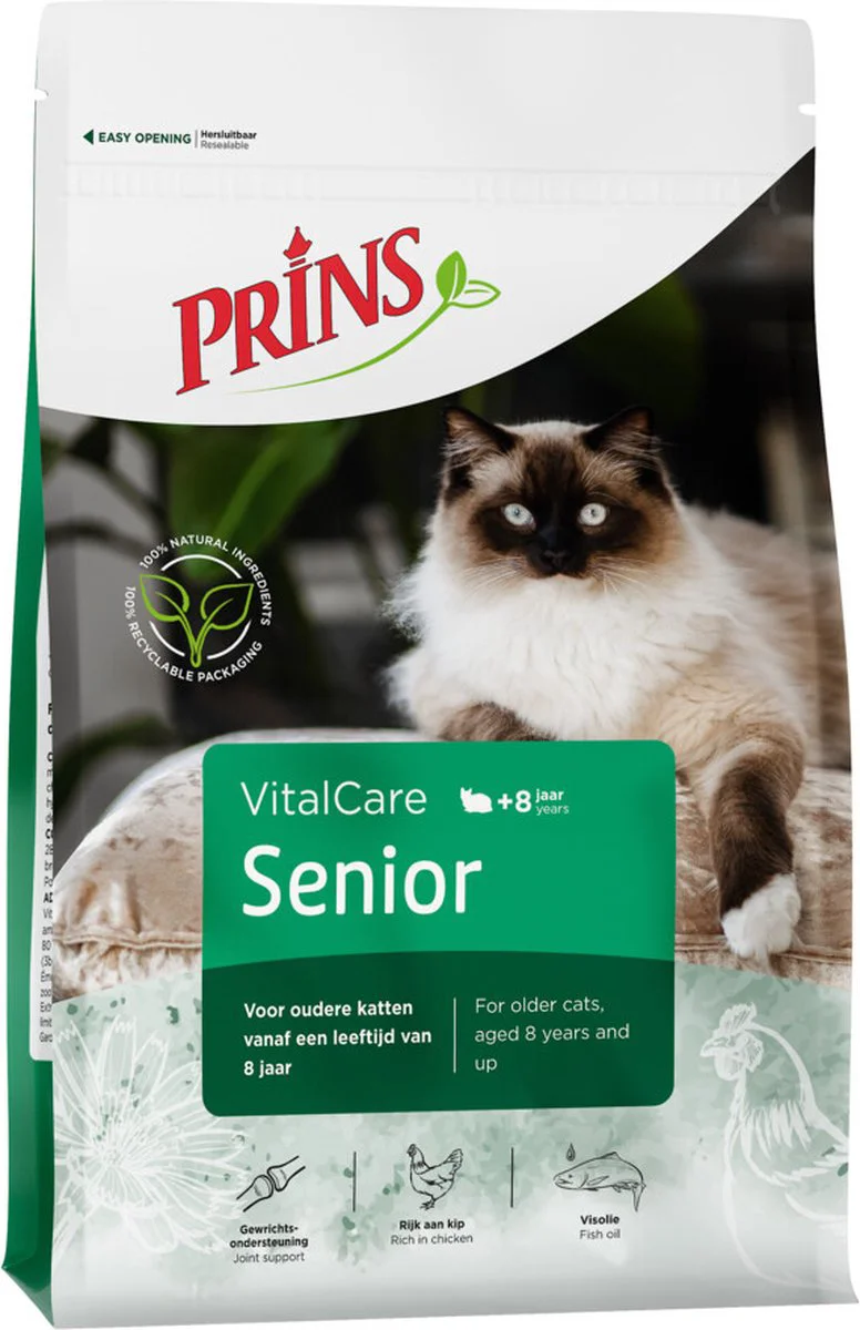 6x Prins VitalCare Senior Kattenvoer 400 gr