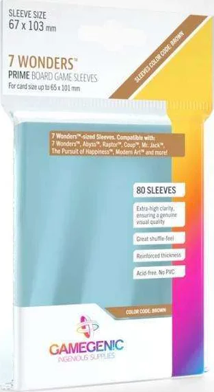 Gamegenic: Prime Board Game Sleeves - Brown