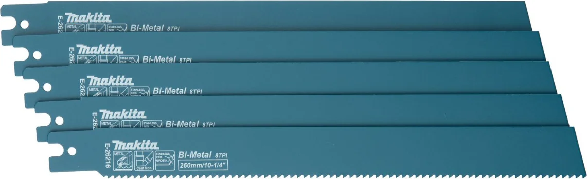 Makita E-26216 Reciprozaagblad recht voor staal 235mm VE=5