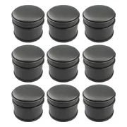 12x GS deurstopper mat zwart 1,1kg - Voor binnen en buiten - Deurbuffer Ø9 x 8 cm
