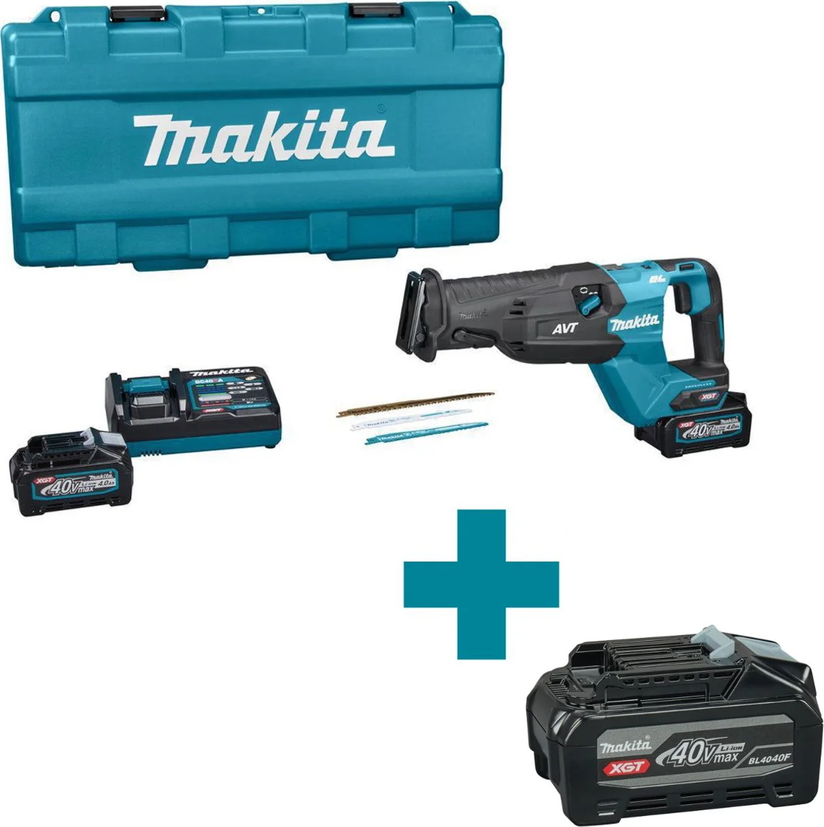 Makita JR002GM201 Accu Reciprozaag XGT 40V Max 4.0Ah in koffer
