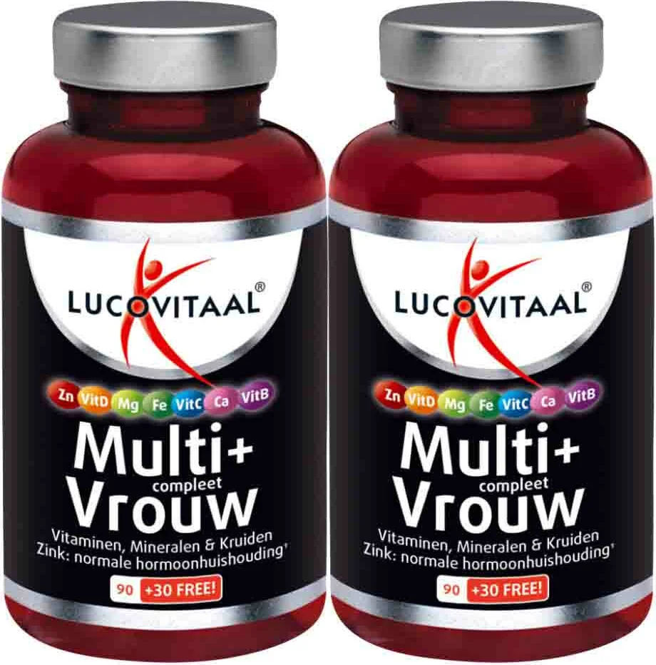 2x Lucovitaal Multi + Compleet Vrouw 120 tabletten