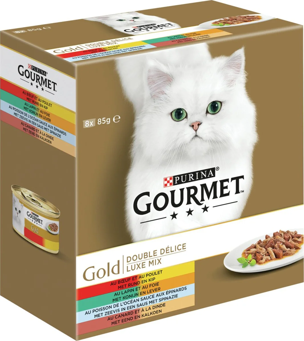 Gourmet Gold Kattenvoer Nat Luxe Mix 8 x 85 gr