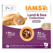 IAMS Delights Senior Land & Sea Gravy Multipack 8 x 85 gr