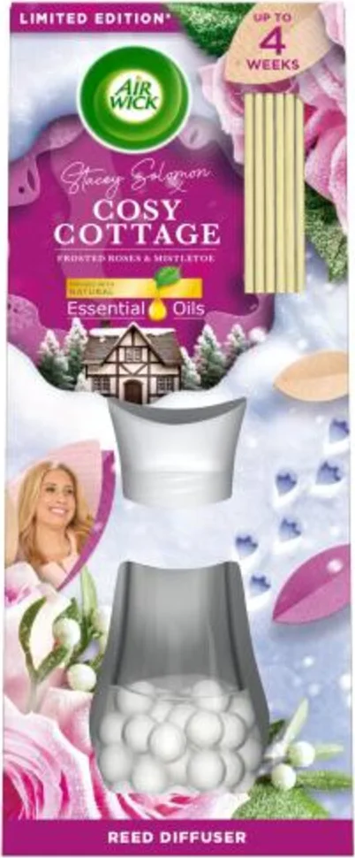 Air Wick Essentials Geurstokjes Cosy Cottage met Rozen & Kerstboom 25 ml