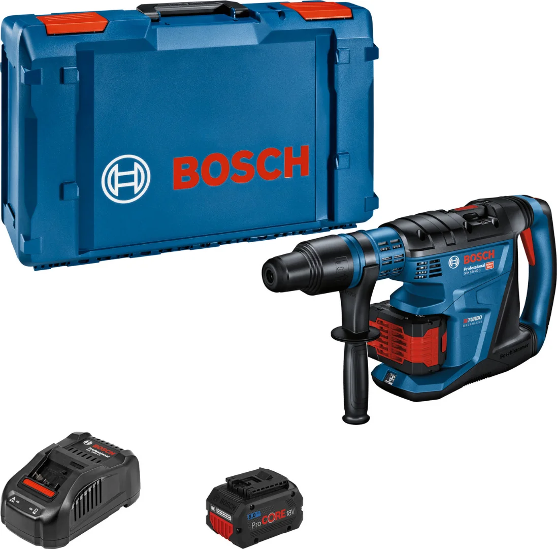 Bosch Professional GBH 18V-40 C Accu combihamer SDS-Max 9,0J 18V 8.0Ah in XL-Boxx - 0611917102