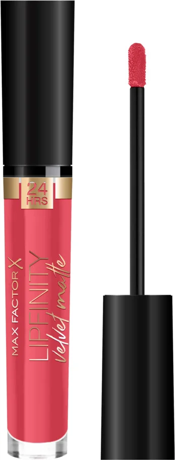 2x Max Factor Lipfinity Velvet Matte Liquid Lipstick 025 Red Luxury 3,5 ml