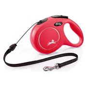Flexi New Classic - Hondenriem - Koord - Rood - M - 8 m - (<20 kg)