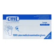 CMT Handschoenen Latex Poedervrij Naturel Large 100ST