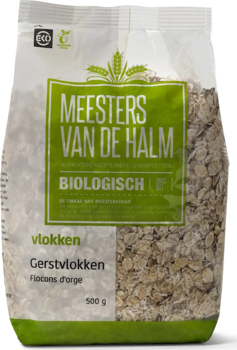 De Halm Gerstvlokken Biologisch 500GR