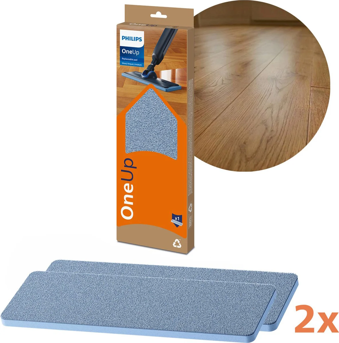 Philips OneUp Dweildoek XV1884/20 (2 stuks)