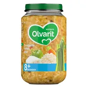 Olvarit 8m+ Courgette Witvis Rijst 200GR