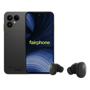Fairphone 6+ 256GB Zwart 5G + Fairbuds Wireless Zwart