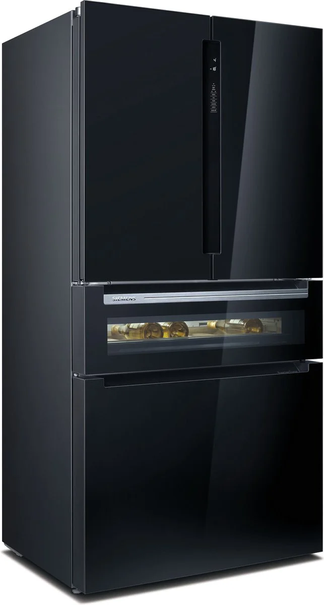 Siemens KF96RSBEA - Amerikaanse Koelkast met Wijnlade - Zwart