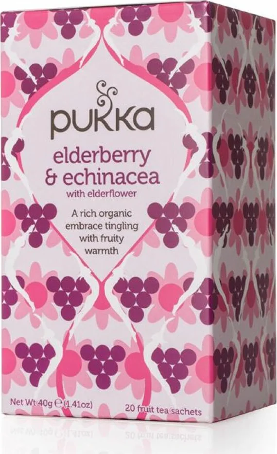 3x Pukka Biologische Thee Elderberry Echinacusda 20 stuks