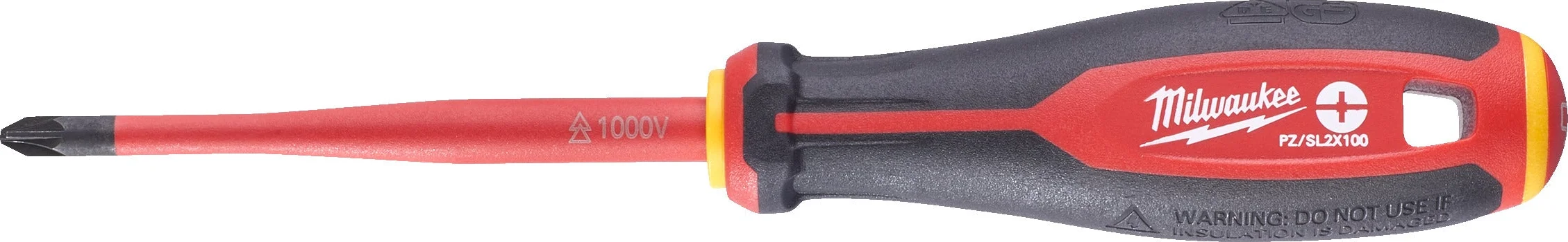 Milwaukee Tri-Lobe VDE Schroevendraaier PZ/SL2x100 - 4932478736