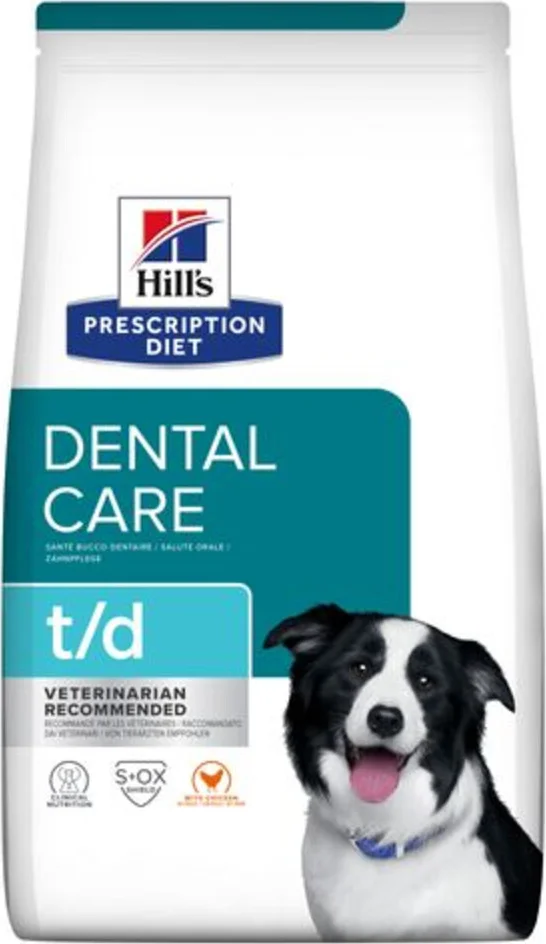 Hill's Prescription Diet t/d Dental Care Hondenvoer Droog Kip 4 kg