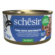 12x Schesir Kattenvoer Tonijn en Witvis in Gelei 85 gr